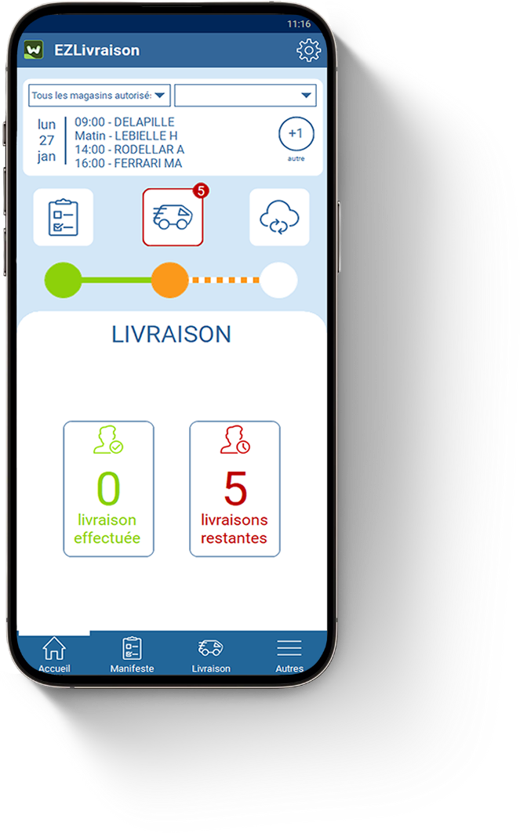 Application mobile EZLivraison