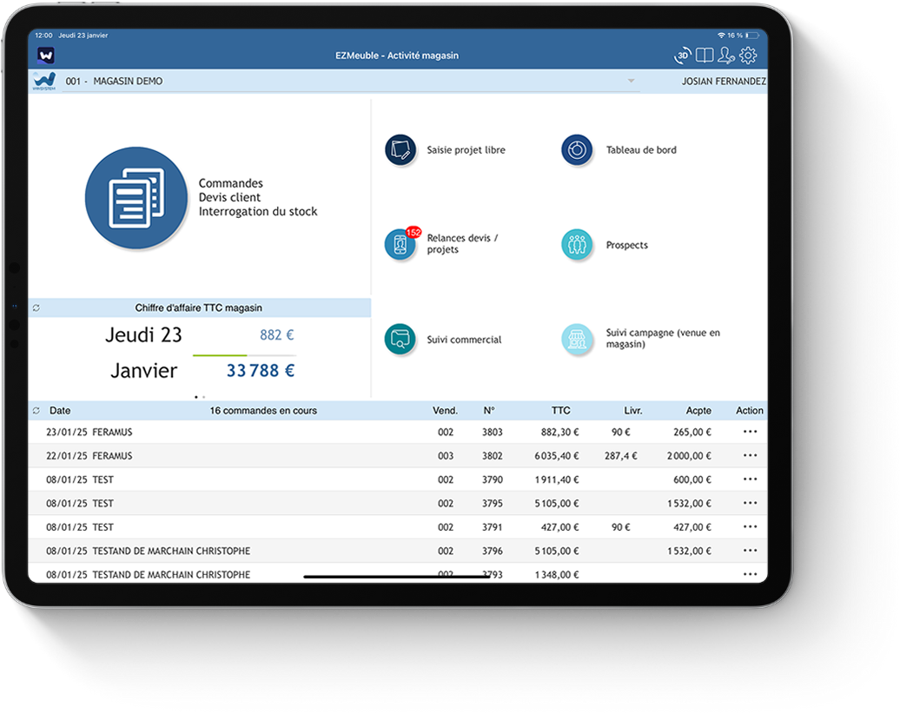EZMeuble — application vendeur en magasin